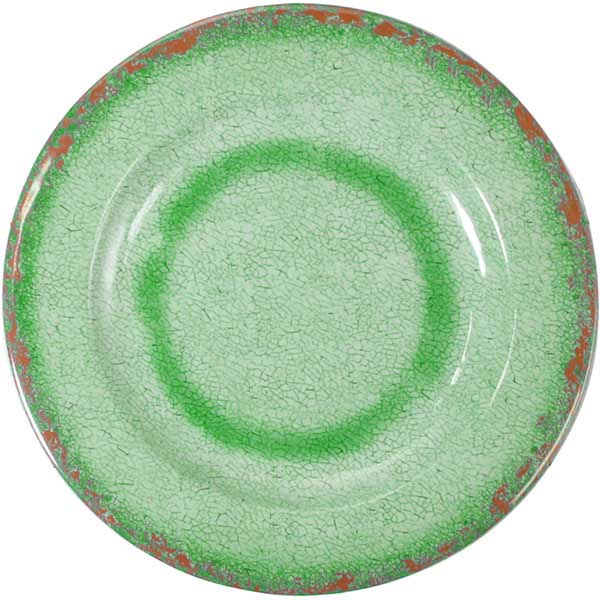 Тарелка «Касабланка»; пластик; D=230, H=17мм; зелен.