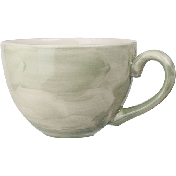 Чашка кофейная «Феннель»; фарфор; 85мл; D=65, H=50, L=85мм; зелен., бежев.