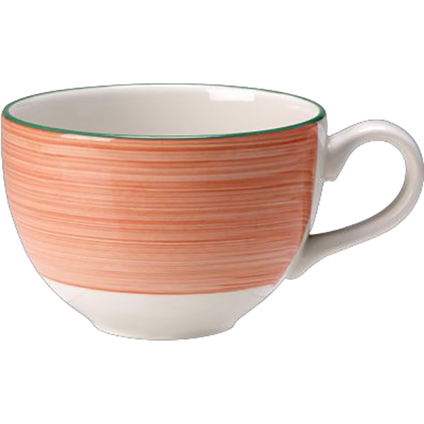 Чашка чайная «Рио Пинк»; фарфор; 228мл; D=9, H=6см; белый, розов.