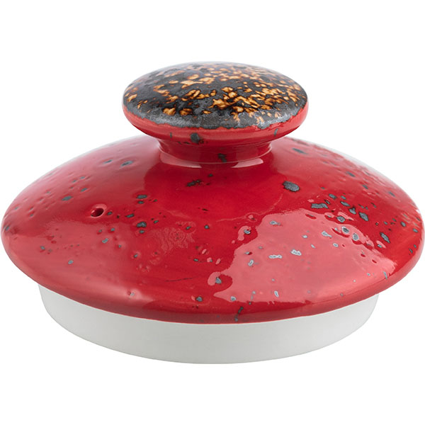 Крышка для чайника «Крафт Рэд» (для арт. 3150487); фарфор; красный, шоколад.
