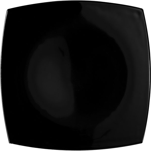 Тарелка «Квадрато» мелкая; стекло; , L=26, B=26см; черный