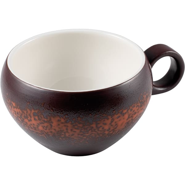 Чашка кофейная «Эстиа»; фарфор; 80мл; , H=45, L=95, B=75мм; коричнев., белый