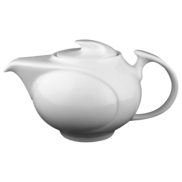 Чайник «Белая» Восточный; фарфор; 0, 6л; D=12/19, H=11см; белый