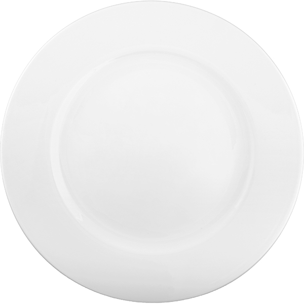 Тарелка «Белая» Классик; фарфор; D=300, H=25мм; белый