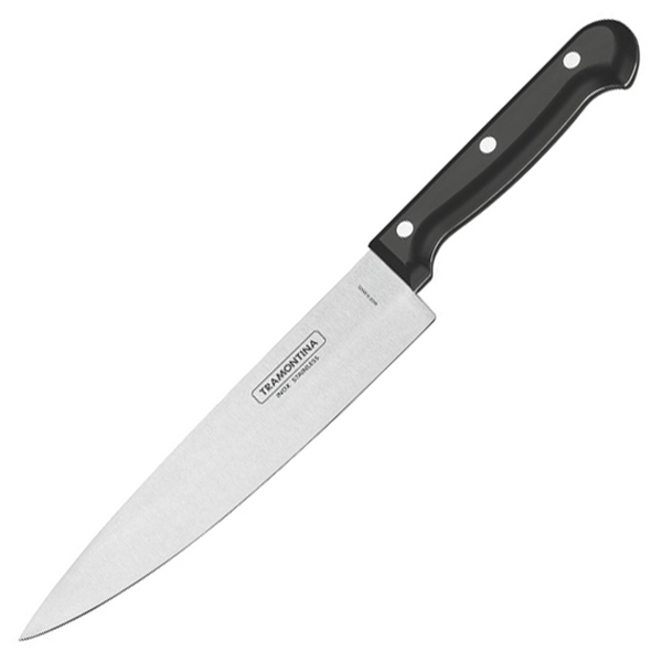 Нож поварской «Ультракорт»; сталь, пластик; , L=28/15см; черный