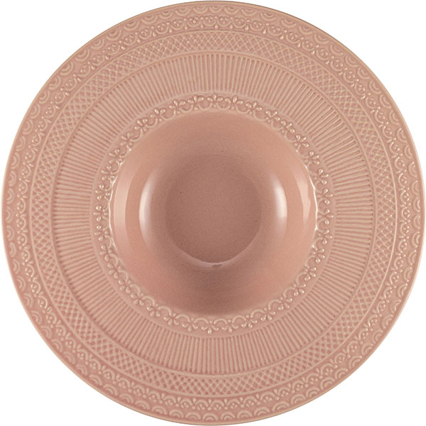Тарелка для пасты «Скалистос»; керамика; 200мл; D=23, H=4см; розов.