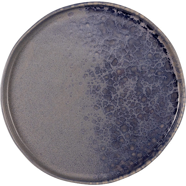 Тарелка «Фобос» мелкая; керамика; D=265, H=20мм; серый, синий