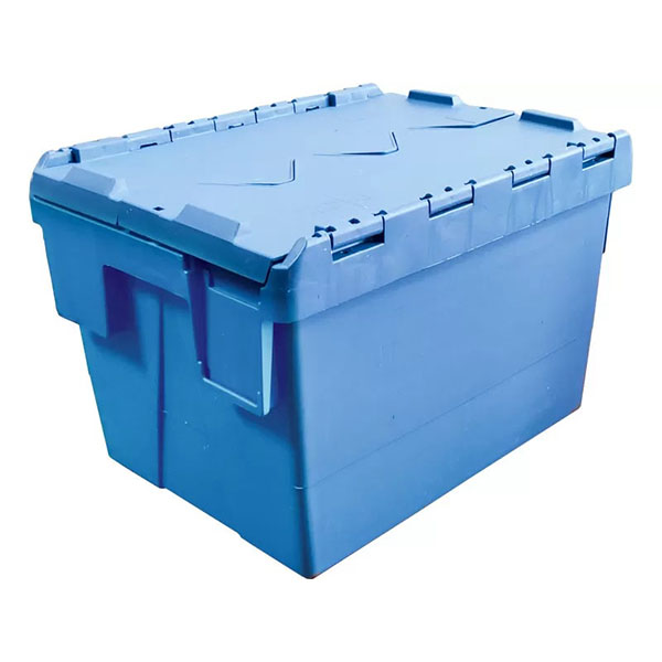 Ящик для продуктов сплошной с крышкой; полипропилен; 22л; , H=26, 5, L=40, B=30см; синий
