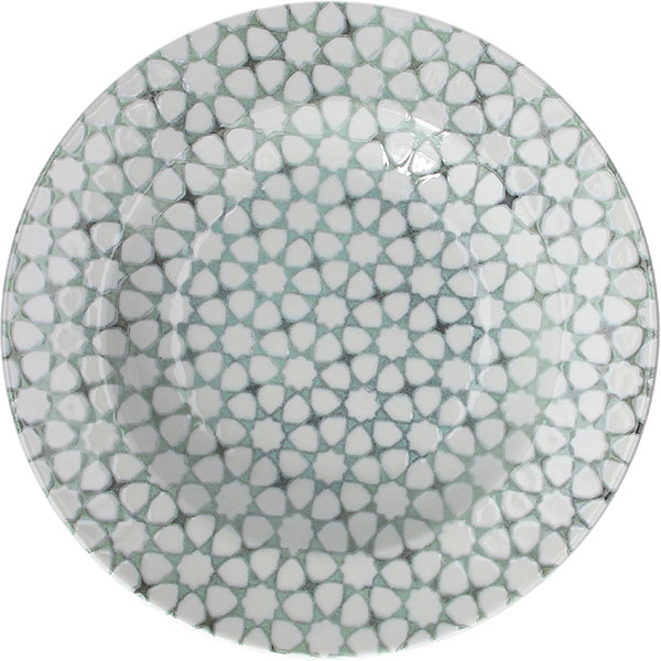 Тарелка для пасты «Мозаик»; фарфор; D=27см; зелен.
