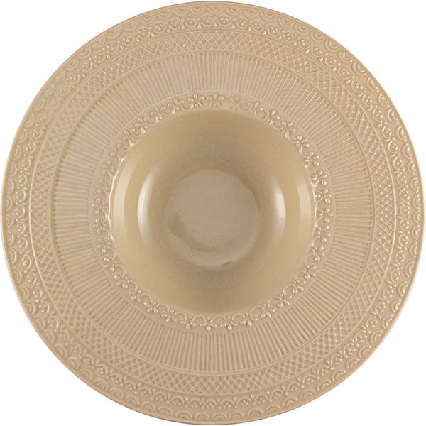 Тарелка для пасты «Скалистос»; керамика; 200мл; D=23, H=4см; бежев.