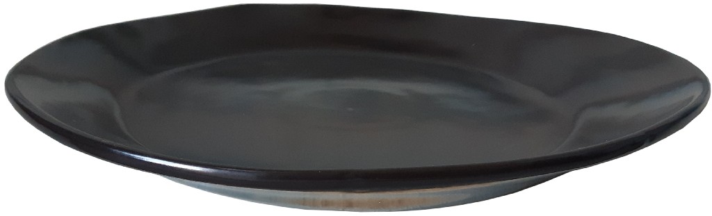 Тарелка «Карбон» мелкая; фарфор; D=25см; черный