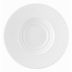 Блюдце «Жансан»; фарфор; D=158, H=17мм; белый