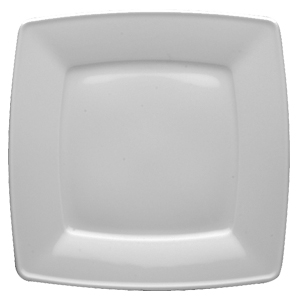 Тарелка квадратная «Виктория»; материал: фарфор; высота=2, длина=21, ширина=21 см.; белый