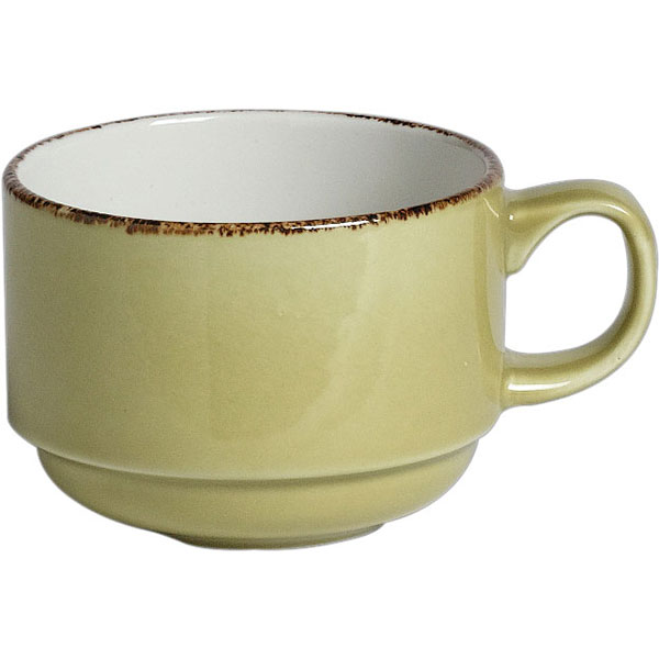 Чашка чайная «Террамеса Олива»; фарфор; 200мл; D=8, H=6см; оливковый цвет