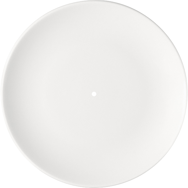 Тарелка для этажерки с отверстием «Опшенс»; материал: фарфор; диаметр=20, высота=12, длина=21.5, ширина=21.5 см.; белый