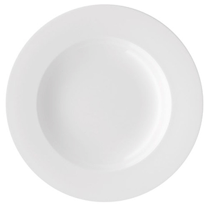Тарелка глубокая «Джейд»; костяной фарфор; , L=24см; белый
