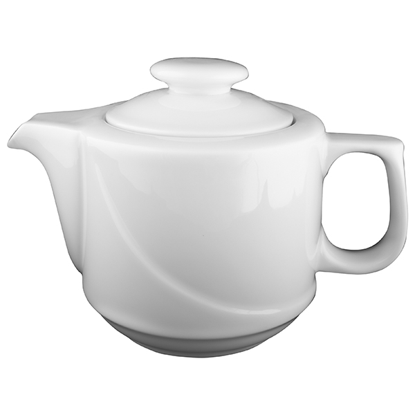 Чайник «Белая» Принц; фарфор; 300мл; D=90/150, H=109мм; белый