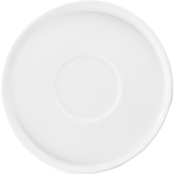 Блюдце «Эггшелл» с бортом; фарфор; D=15, 5см; белый