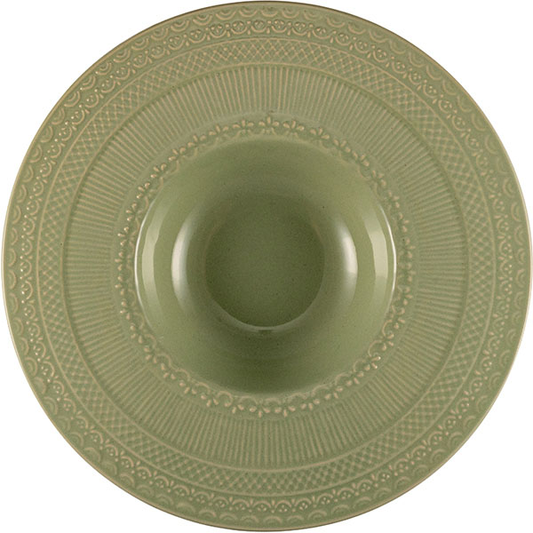 Тарелка для пасты «Скалистос»; керамика; 300мл; D=27, H=4см; зелен.