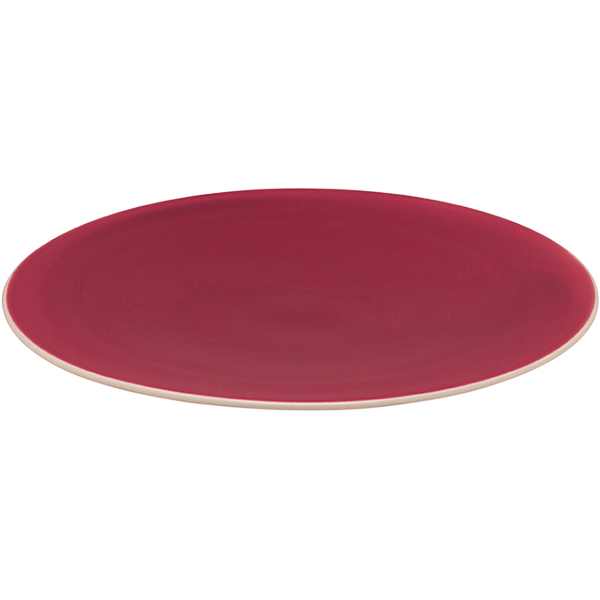 Тарелка «Мондо» мелкая; керамика; D=20см; красный