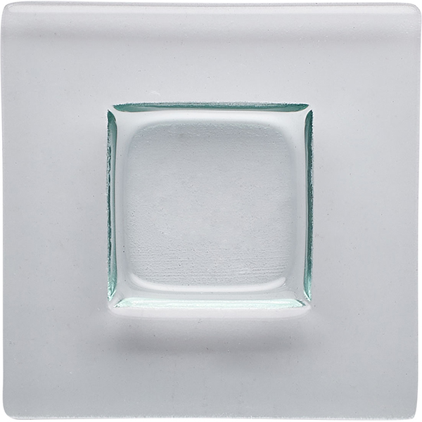 Тарелка квадратная «Бордер»; стекло; 48 мл; высота=21, длина=130, ширина=130 мм; прозрачный,зеленый
