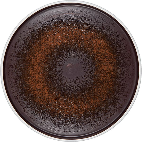 Тарелка «Эстиа» пирожковая; фарфор; D=18, H=2см; коричнев., белый