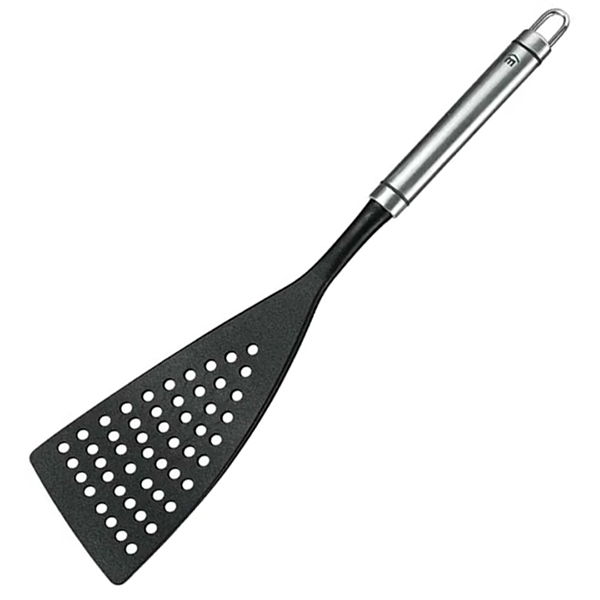 Лопатка кухонная «Триунфо»; сталь нержавеющая, нейлон; , L=36см; черный, металлический