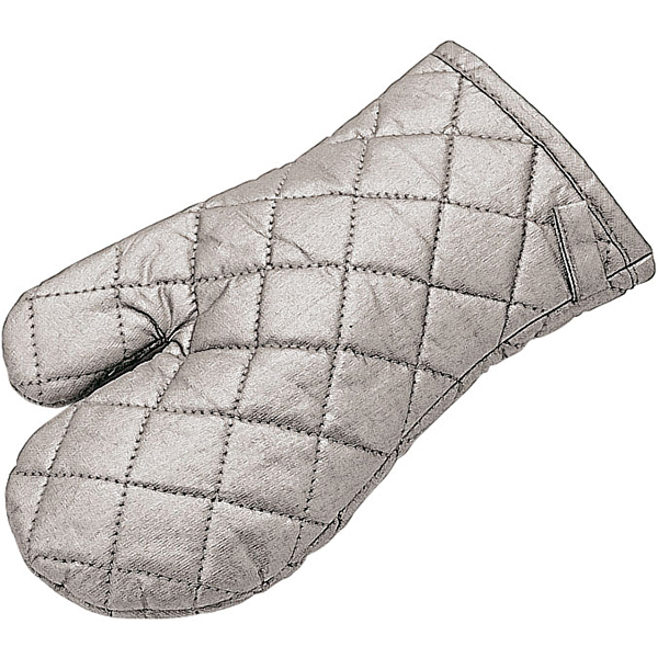 Прихватка-рукавица; текстиль; высота=1, длина=30, ширина=17 см.; серый