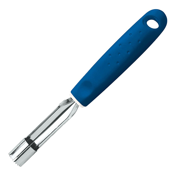 Нож для удаления сердцевины «Утилита»; сталь нержавеющая, пластик; , H=25, L=190/77, B=26мм; синий, металлический
