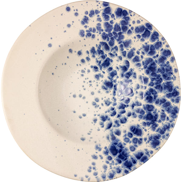 Тарелка для пасты «Фобос»; керамика; D=285, H=55мм; белый, синий