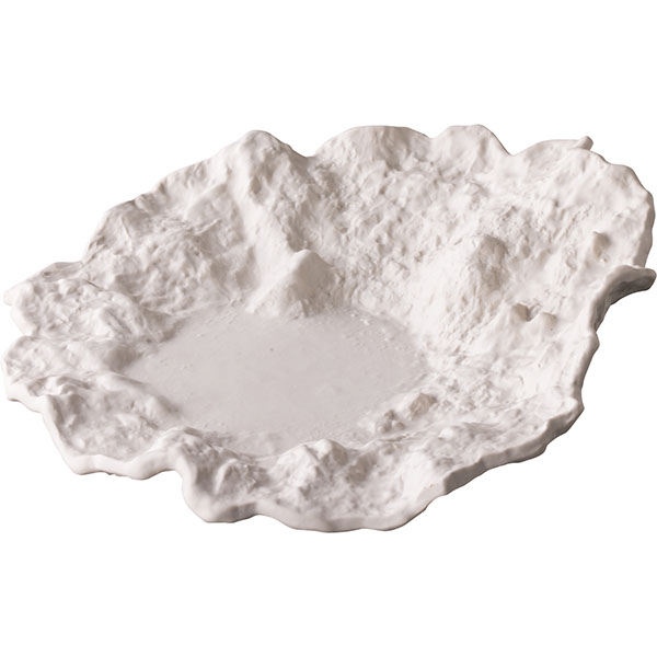 Тарелка «Ро Дизайн Бай Эрбиси» для презентаций; керамика; D=25см; белый, матовый