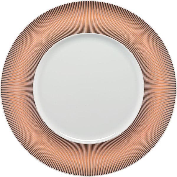 Тарелка мелкая с узким бортом «Энджой»; фарфор; D=28см; белый
