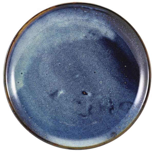 Тарелка «Терра Аква» мелкая; фарфор; D=24см; синий