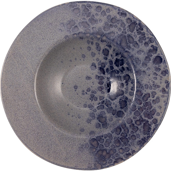 Тарелка для пасты «Фобос»; керамика; D=285, H=55мм; серый, синий