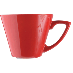 Чашка кофейная «Шиир Фиренза Ред»; фарфор; 85мл; D=65, H=52, L=85мм; красный, белый