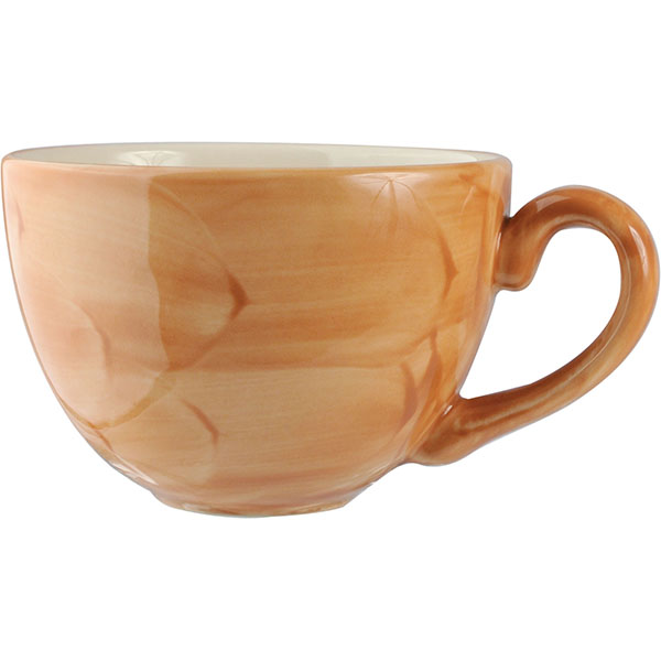 Чашка чайная «Паприка»; фарфор; 227мл; D=9, H=6, L=12см; оранжевый, бежевый