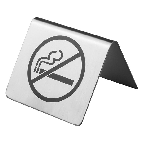 Табличка «Не курить»  сталь нержавеющая  высота=12, длина=32, ширина=16 см. ProHotel