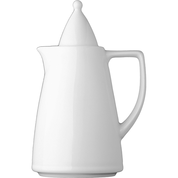 Кофейник «Экселенси» с крышкой; фарфор; 400мл; D=98, H=140мм; белый