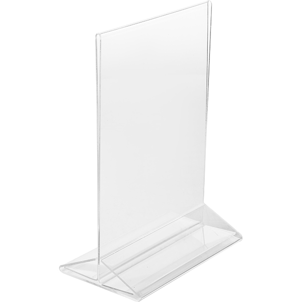 Подставка настольная для меню А5 прозрачное основание; пластик; высота=220, длина=155, ширина=95 мм; прозрачный