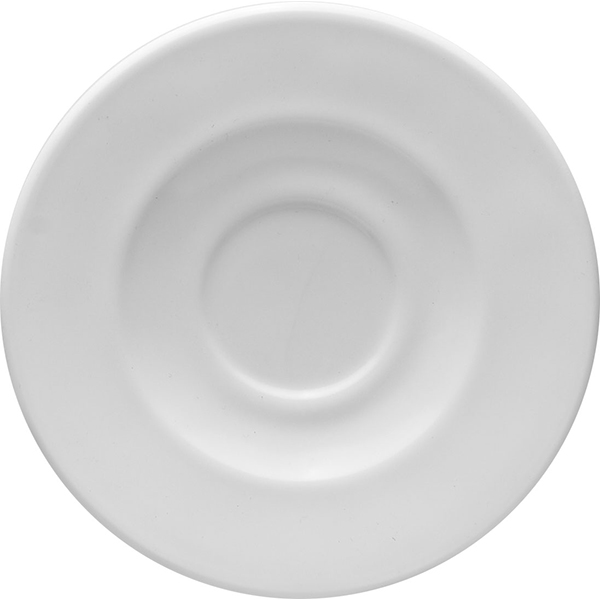 Блюдце «Перформа»; стекло; диаметр=12 см.; белый