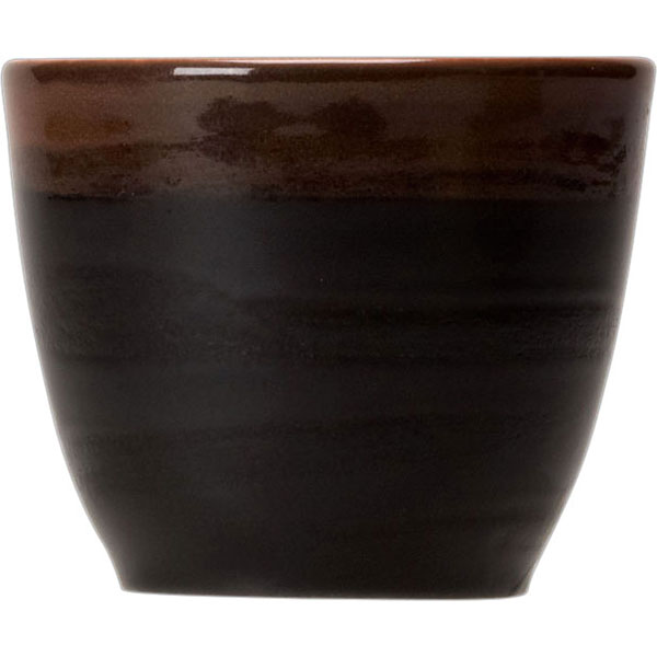 Стопка для саке «Кото»; материал: фарфор; 80 мл; диаметр=7, высота=3 см.; цвет: черный, коричневый