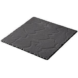 Блюдо квадратное «Базальт»; материал: фарфор; длина=15, ширина=15 см.; цвет: черный,матовый