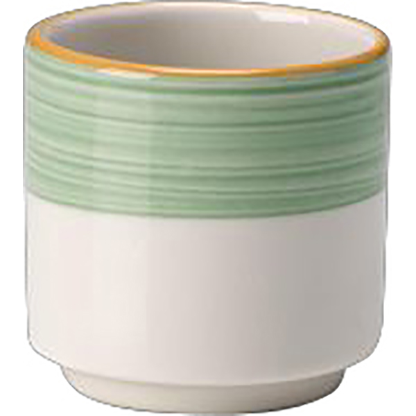 Подставка для яйца «Рио Грин»; материал: фарфор; диаметр=4.5, высота=4.7 см.; цвет: белый, зеленый