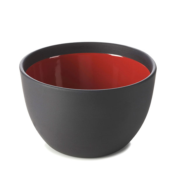 Салатник; материал: фарфор; 300 мл; диаметр=10, высота=7 см.; цвет: черный, красный
