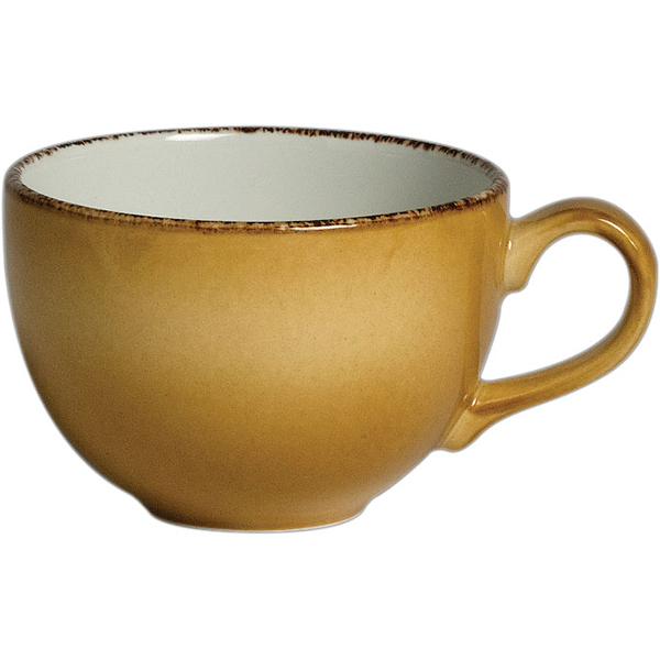 Чашка чайная «Террамеса мастед»; материал: фарфор; 340 мл; диаметр=10, высота=7, длина=13 см.; светло-коричневая
