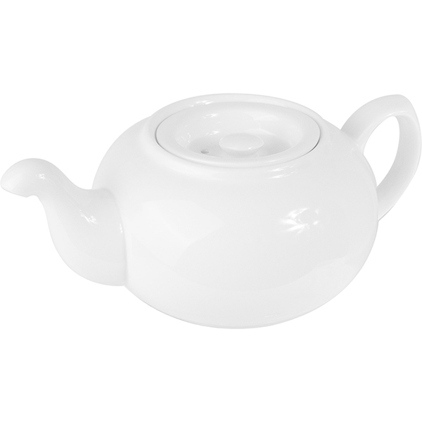 Чайник «Кунстверк»; материал: фарфор; 700 мл; диаметр=9, высота=8.3, длина=20.5 см.; белый