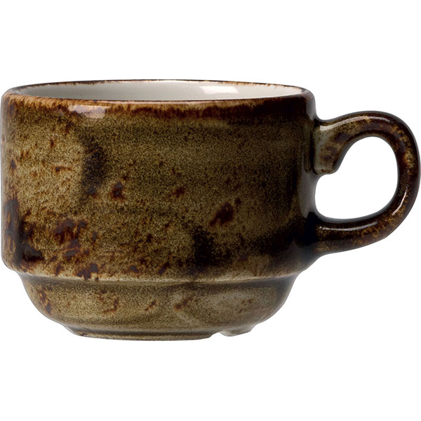Чашка кофейная «Крафт»; материал: фарфор; 100 мл; диаметр=6.5, высота=5, длина=8.5 см.; коричневый