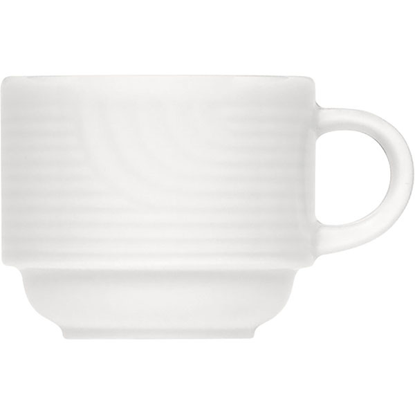 Чашка кофейная «Карат»; материал: фарфор; 90 мл; диаметр=6, высота=5, длина=8 см.; белый