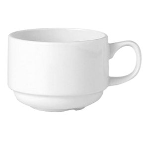 Чашка чайная «Симплисити Вайт»; материал: фарфор; 300 мл; диаметр=95, высота=60, длина=120 мм; белый