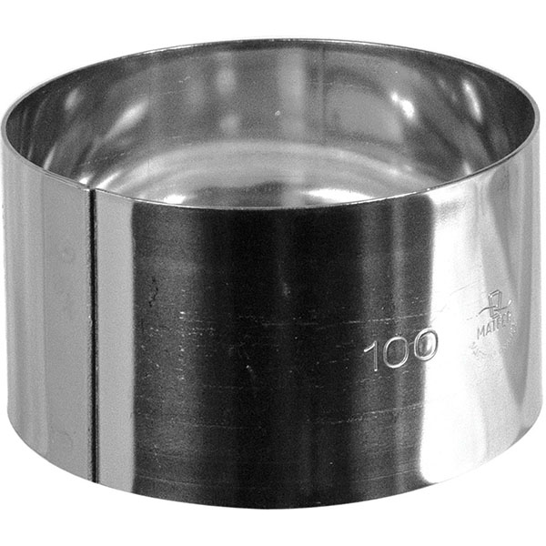 Кольцо кондитерское; сталь нержавеющая; диаметр=100, высота=60 мм